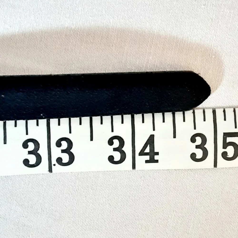 Banana Republic Womens Black Skinny Genuine Calfsuede Leather Belt Size Small
